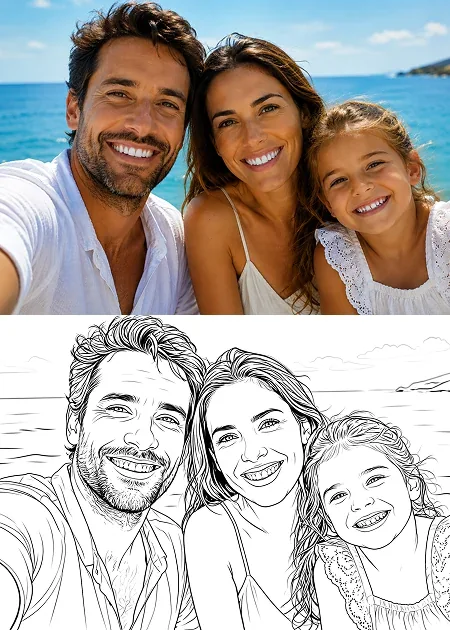A personalized gift made from a family photo