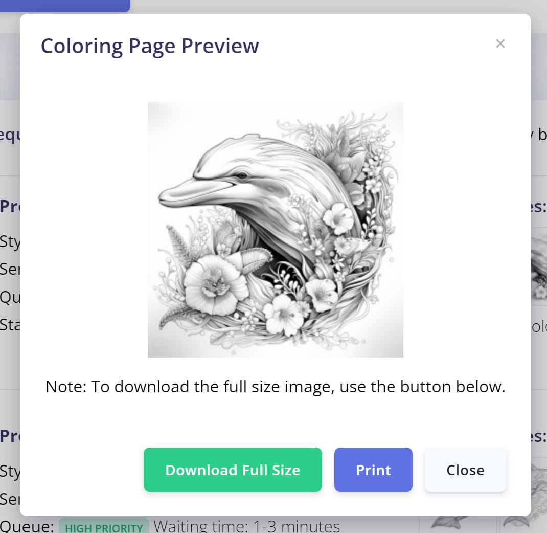 Imprimir o Descargar página para colorear con IA